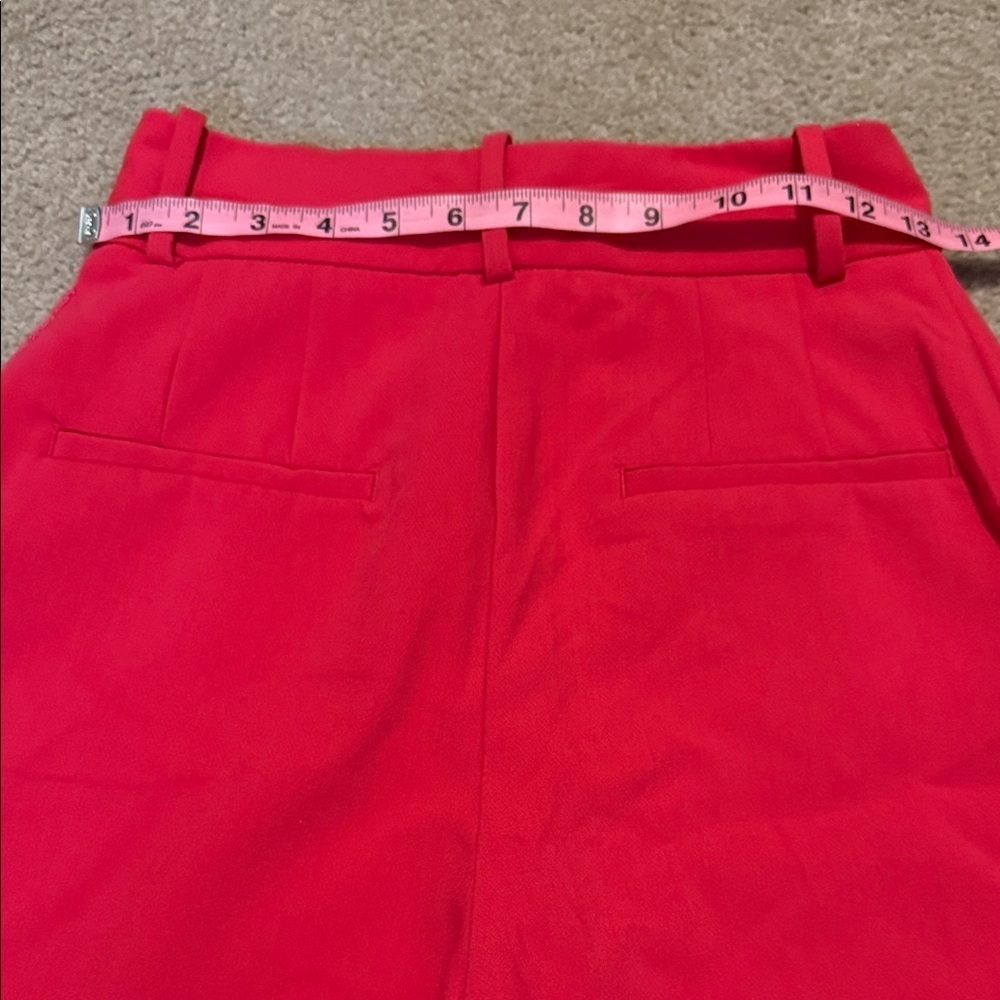 Zara Red High-Waisted Trousers - Picture 6 of 8